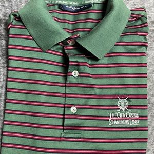 Bobby Jones Mens Medium Green Golf PGA Short Sleeve Polo Shirt